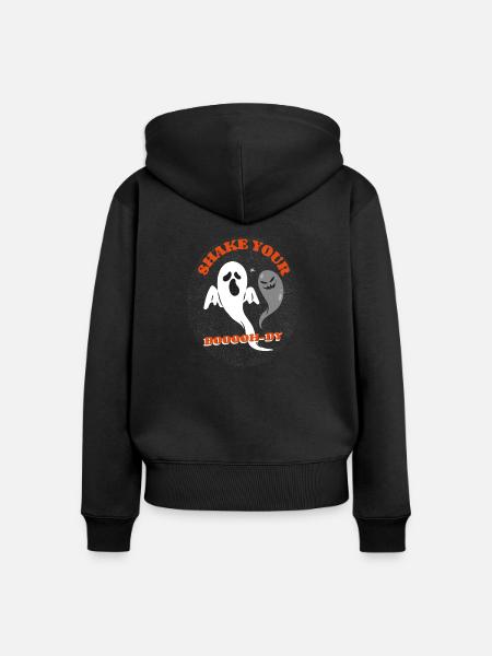 Halloween1 0 - Frauen Premium Bio Zip Hoodie - Schwarz