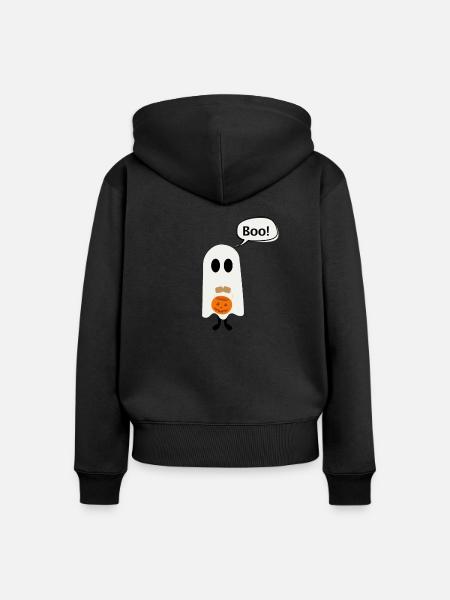 Kleiner Geist - Frauen Premium Bio Zip Hoodie - Schwarz
