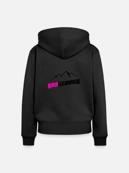 Erzgebirge Wandern Berg - Frauen Premium Bio Zip Hoodie - Schwarz