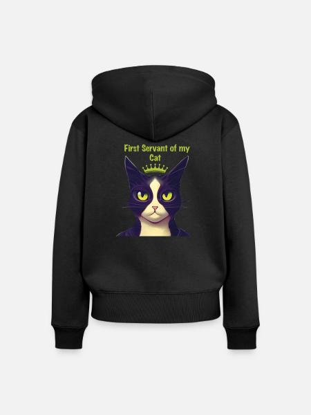 First Servant - Frauen Premium Bio Zip Hoodie - Schwarz