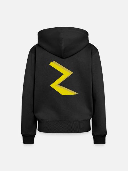 ZickZack4 - Frauen Premium Bio Zip Hoodie - Schwarz