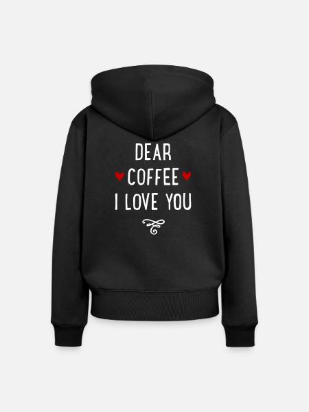 Kaffee - Frauen Premium Bio Zip Hoodie - Schwarz