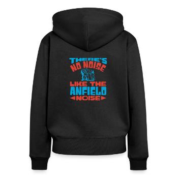 ES GIBT KEIN GERÄUSCH WIE DAS GERÄUSCH 2 - Frauen Premium Bio Zip Hoodie - Schwarz - Hinten - Julia (174cm)