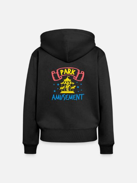 VERGNÜGUNGEN IM PARK - Frauen Premium Bio Zip Hoodie - Schwarz