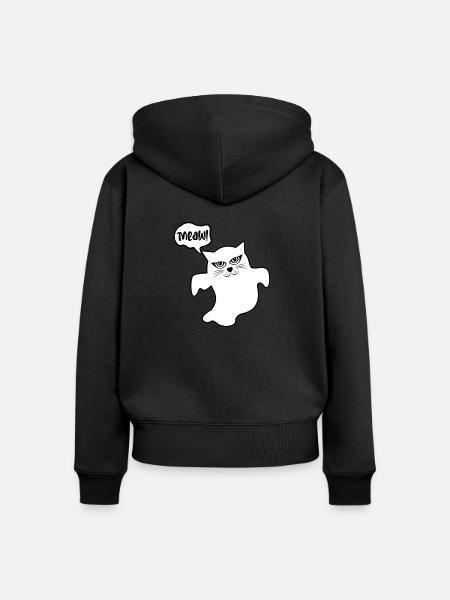Ghost Of Disapproval - Frauen Premium Bio Zip Hoodie - Schwarz