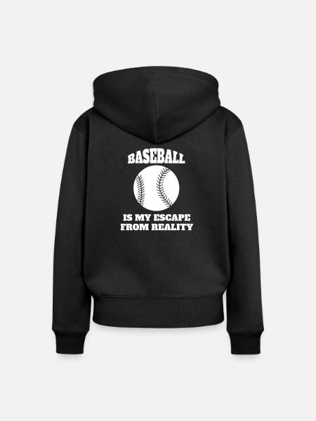 Baseball Baseballer Baseballspieler Baseballteam - Frauen Premium Bio Zip Hoodie - Schwarz