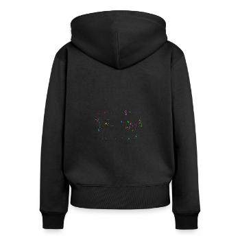 Für Pillepalle bin ich nicht zuständig! - Frauen Premium Bio Zip Hoodie - Schwarz - Hinten - Julia (174cm)