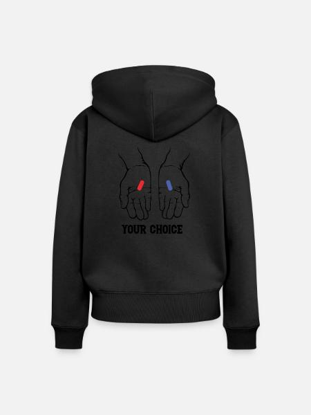 YOUR CHOICE - Frauen Premium Bio Zip Hoodie - Schwarz
