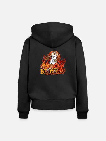 Bestien-Basketball - Frauen Premium Bio Zip Hoodie - Schwarz