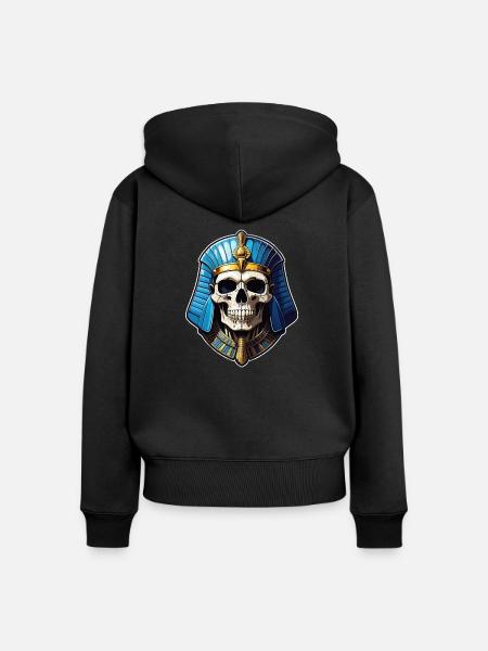 Pharao - Mumie - Ägypten - Frauen Premium Bio Zip Hoodie - Schwarz