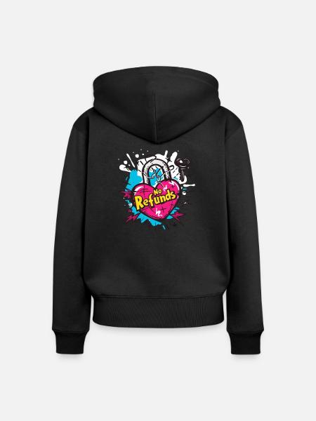 Chroniken der eingesperrten Liebe - Frauen Premium Bio Zip Hoodie - Schwarz
