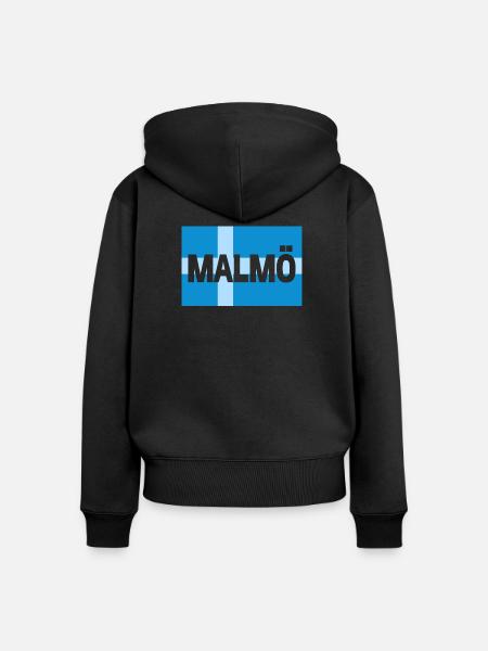 Malmö, Skåne - Frauen Premium Bio Zip Hoodie - Schwarz
