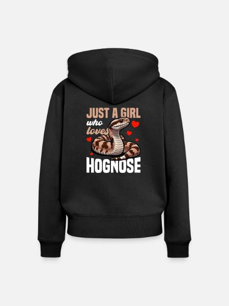 Hognose Snake Hognose Snakes - Women's Premium Organic Zip Hoodie - black
