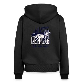 I praise my Leipzig Hell - Women's Premium Organic Zip Hoodie - black - Back - Julia (174cm)