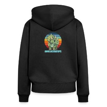 Anneloceratops Gift Idea for Anne - Women's Premium Organic Zip Hoodie - black - Back - Julia (174cm)