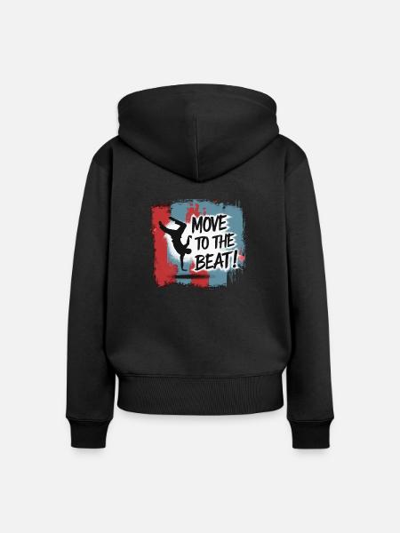 BREAK-TÄNZERIN - Frauen Premium Bio Zip Hoodie - Schwarz