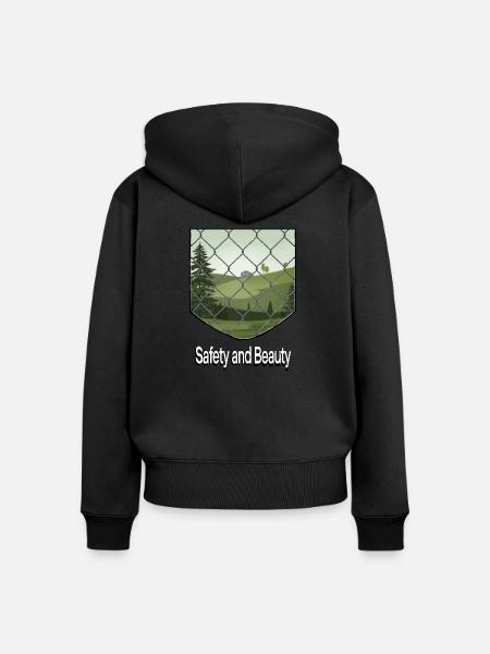 SCHÜTZEN SIE DEN WALD - Frauen Premium Bio Zip Hoodie - Schwarz