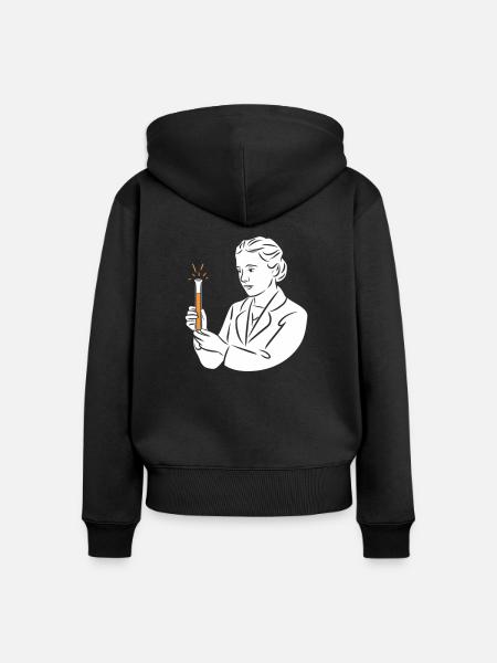 Inspiring Scientist Line Art Design - Frauen Premium Bio Zip Hoodie - Schwarz