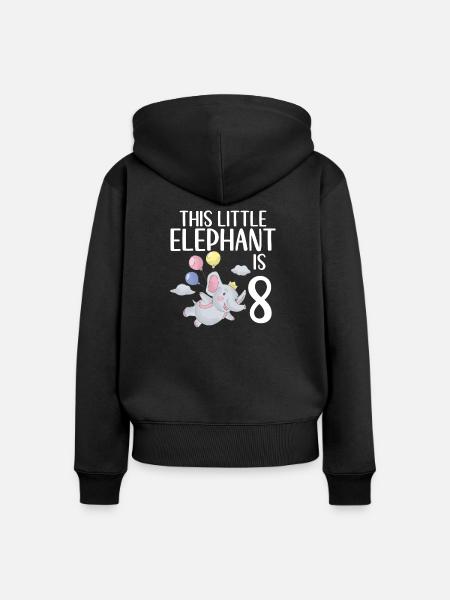 Elephant Lovers Gifts - Frauen Premium Bio Zip Hoodie - Schwarz