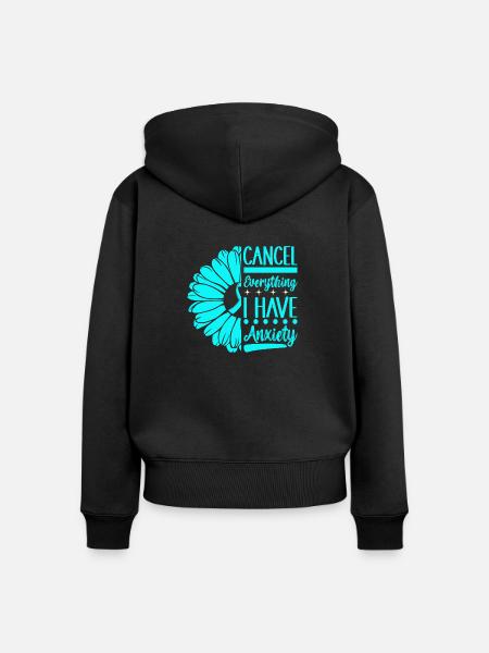 Angststörung Anxiety disorder - Frauen Premium Bio Zip Hoodie - Schwarz