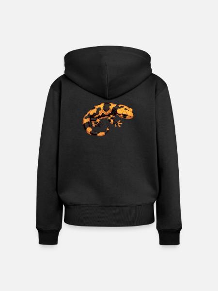 Salamanders Salamander - Frauen Premium Bio Zip Hoodie - Schwarz
