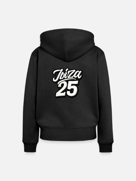 Ibiza 2025 Trikot - Frauen Premium Bio Zip Hoodie - Schwarz