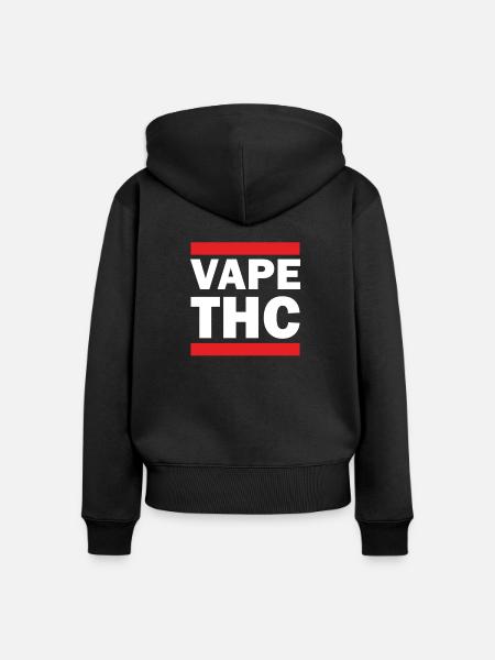 Vape THC White - Frauen Premium Bio Zip Hoodie - Schwarz