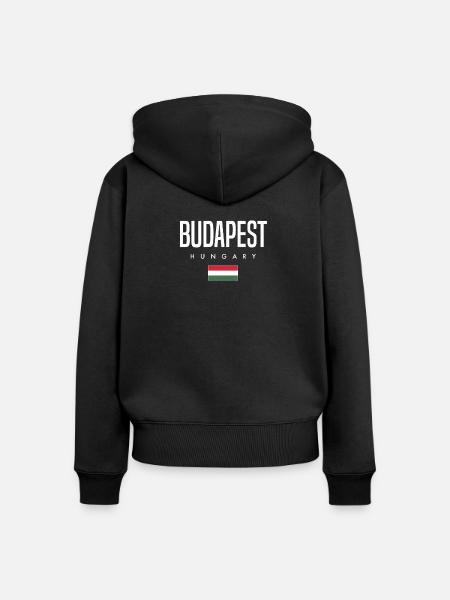 Budapest Ungarn - Frauen Premium Bio Zip Hoodie - Schwarz