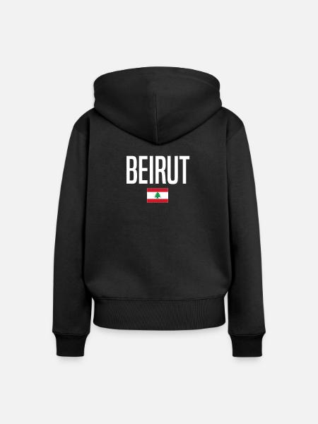 Beirut Libanon - Frauen Premium Bio Zip Hoodie - Schwarz