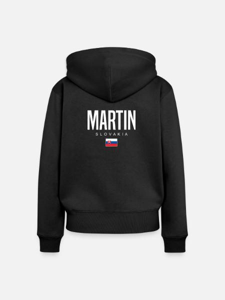 Martin Slowakei - Frauen Premium Bio Zip Hoodie - Schwarz