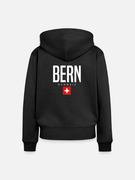 Bern Schweiz - Frauen Premium Bio Zip Hoodie - Schwarz