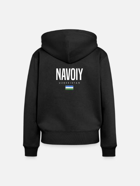 Navoiy Usbekistan - Frauen Premium Bio Zip Hoodie - Schwarz