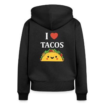 Tacos - Women's Premium Organic Zip Hoodie - black - Back - Julia (174cm)