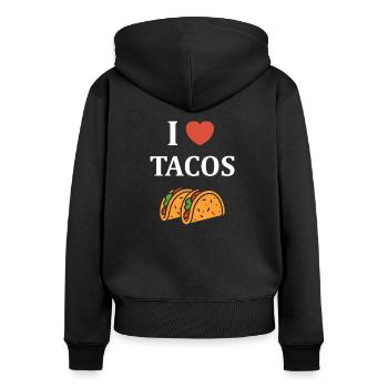 Tacos - Women's Premium Organic Zip Hoodie - black - Back - Julia (174cm)