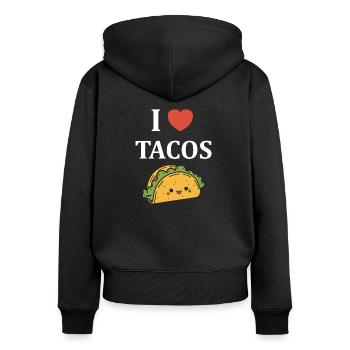 Tacos - Women's Premium Organic Zip Hoodie - black - Back - Julia (174cm)