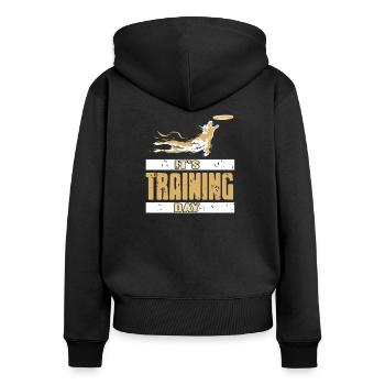 It's Training Day Dog Action Style - Women's Premium Organic Zip Hoodie - black - Back - Julia (174cm)