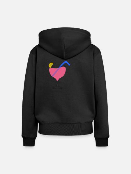 cocktail - Frauen Premium Bio Zip Hoodie - Schwarz