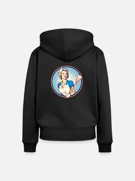 Perfekte Ehefrau - Frauen Premium Bio Zip Hoodie - Schwarz