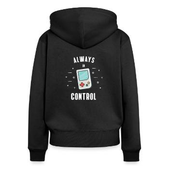 Game Console Retro Console Gamer Nerd Ninten lol - Women's Premium Organic Zip Hoodie - black - Back - Julia (174cm)