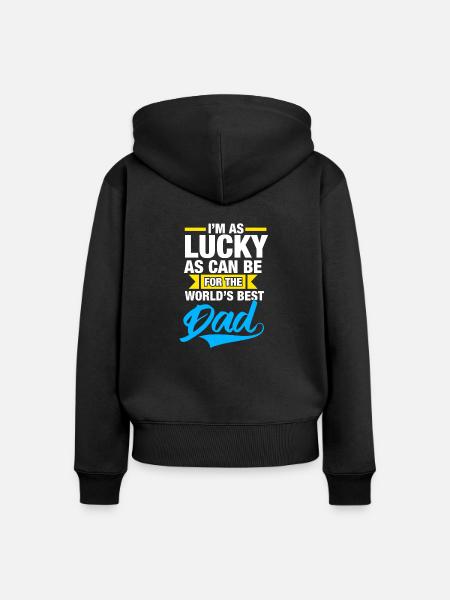 Bester Vater der Welt - Frauen Premium Bio Zip Hoodie - Schwarz