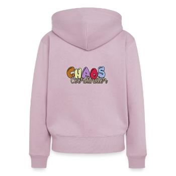 Kindergarten Chaos Koordinator - Frauen Premium Bio Zip Hoodie - Altrosa - Hinten - Julia (174cm)