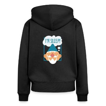 Saying Gift Goblin Dwarf Fantasy Fairy Tale Child - Women's Premium Organic Zip Hoodie - black - Back - Julia (174cm)
