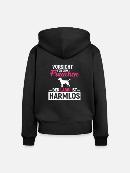 Labrador Retriever - Frauen Premium Bio Zip Hoodie - Schwarz