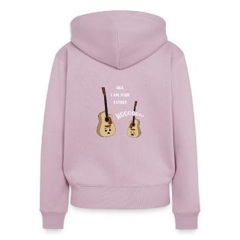 Uke I Am Your Father T Shirt Ukulele Guitar Music - Frauen Premium Bio Zip Hoodie - Altrosa - Hinten - Julia (174cm)