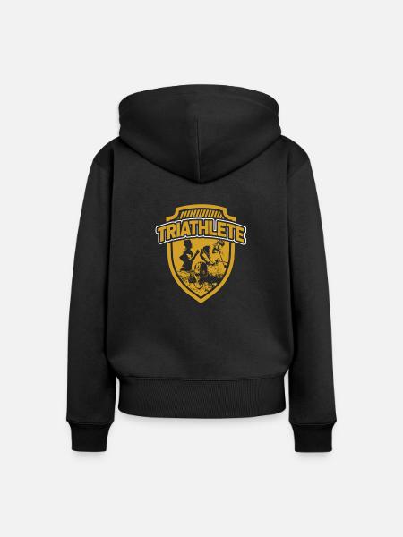 Triathlet - Frauen Premium Bio Zip Hoodie - Schwarz