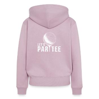 golf - Women's Premium Organic Zip Hoodie - dusky pink - Back - Julia (174cm)