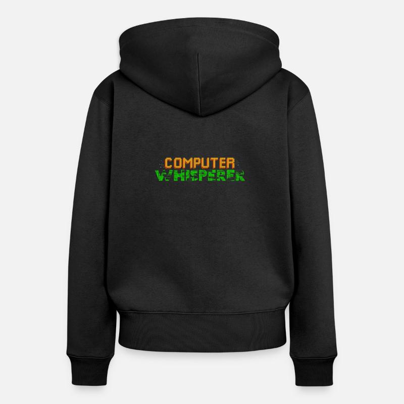 Computer Whisperer - Computer Science Programmer - Frauen Premium Bio Zip Hoodie - Schwarz