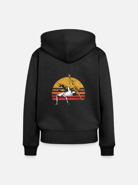 Wrestling - Frauen Premium Bio Zip Hoodie - Schwarz