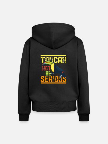 Tukan - Frauen Premium Bio Zip Hoodie - Schwarz