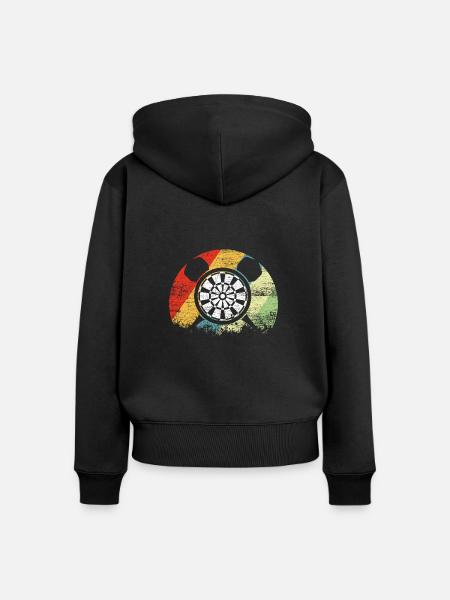 Dart - Frauen Premium Bio Zip Hoodie - Schwarz